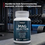 2x Magnésio 350 mg por Porção Blend com 6 Tipos de Magnésio 60 Cápsulas Suplemento Alimentar Sem Glúten Uso Adulto - Imagem 3