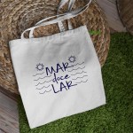 Bolsa de Moda Praia Ecobag Mar doce Lar Sacola Feminina Ecológica Algodão Cru - Imagem 3