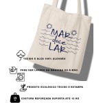 Bolsa de Moda Praia Ecobag Mar doce Lar Sacola Feminina Ecológica Algodão Cru - Imagem 4