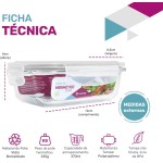 Kit Conjunto 10 Potes Vidro Hermético Marmita Tampa 370ml (Branco) - Imagem 3