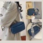 Bolsas transversais para mulheres, bolsas de ombro de couro vegano, bolsas femininas com alça larga ajustável - Imagem 3