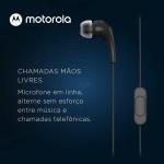 Motorola, Earbuds 2-S, Fone De Ouvido com Microfone, Preto - Imagem 3