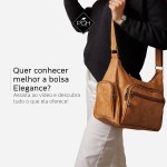 Bolsa Feminina Transversal Grande com Alça de Ombros Ajustável em Couro PU, PGH Elegance - Imagem 6