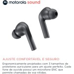 Motorola, Moto Buds 065, Fone de Ouvido Bluetooth, Preto - Imagem 3