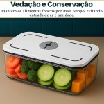 Kit 4 Potes Herméticos para Alimentos – Armazenamento Seguro e Antivazamento, Tampa Hermética Borracha Isolante, Ideal para Freezer/Microondas - Organizador de Frutas Legumes e Saladas - Imagem 6