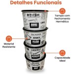 Kit 4 Potes Organizadores Arroz Feijão Açúcar Café Plástico Resistente Tampa Vedação Cozinha 2 L - Imagem 4