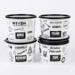 Kit 4 Potes Organizadores Arroz Feijão Açúcar Café Plástico Resistente Tampa Vedação Cozinha 2 L - Imagem 7