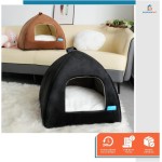 Cama Casa Toca Iglu Tenda Caminha Cabana para Cachorros e Gatos Pet 47cmx45cm - Duke & Dixie (Marrom) - Imagem 9