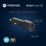 Motorola, Carregador Veicular Turbo Power™ 45W CHR-0679, Porta USB-A e USB-C - Imagem 7