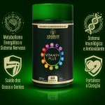 Vitamin Plus Multivitamínico A-Z - 13 Vitaminas 100% VD - Complexo B, B12, K2 MK7 120mcg + D3 + Biotina - Suplemento para Energia, Imunidade e Cabelos em Cápsulas de Colágeno - Adamah, 60 Cápsulas - Imagem 3
