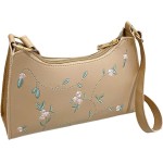 Bolsas de ombro transversais para mulheres, mini bolsas com estampa de bordado floral, bolsa de ombro pequena de poliuretano com fecho de zíper - Imagem 6