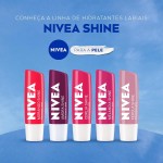 NIVEA Hidratante Labial Amora Shine 4,8g, Hidratação Intensa 24h, Cor Suave, Brilho Delicado, Cuidado Diário, Manteiga de Karité - Imagem 9