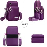 Bolsa transversal pequena para mulheres - Mini bolsas de telefone com alça transversal e carteira - bolsa de braço de nylon - Imagem 4