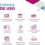 KIT 2 Potes de Vidro Retangular com Tampa Hermética 640ml Cor:Branco (QH) - Imagem 7