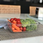 KIT 2 Potes de Vidro Retangular com Tampa Hermética 1040ml (Vermelho) - Imagem 3