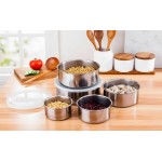 Kit 5 Potes de Aço Inox com Tampa Hermetica, Versatil, Empilhavel e Facil de Limpar, Livre de BPA, Duravel - Imagem 8