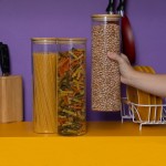 Kit 3 potes de vidro 2L tampa de bambu herméticos - Tüd - Imagem 6