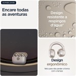 Fone de ouvido Sem Fio Motorola Moto Buds Loop Crystals by Swarovski na cor Pantone French Oak - Sound by Bose, Bluetooth, uso confortável com clipe, open-ear, OWS - Imagem 5