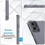 Kit Capa Capinha Anti-Impacto Premium Transparente + Película de Cerâmica 9D ou Privacidade 9D para Motorola Moto G05 - FD Acessórios. (Capa + Película Cerâmica 9D) - Imagem 4