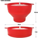 Pipoqueira Em Silicone P/Microondas - Vermelho - Imagem 2
