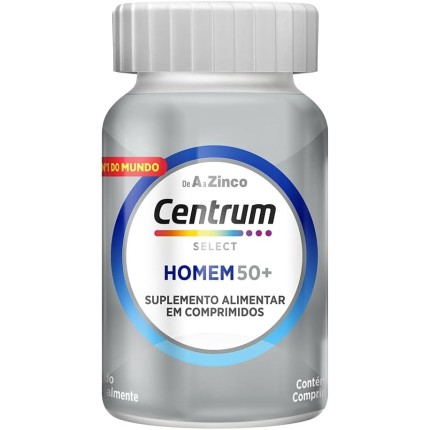 Centrum Homem 50 Mais Multivitaminico, com Vitamina D, Vitamina B12, Calcio e Magnesio, 60 Comprimidos