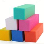 2 peças de lixa de unha quadrada de esponja - ferramenta de manicure e pedicure, bloco de polimento, ferramenta de limpeza de unhas, tira de polimento (6-laranja)