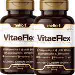 2 x Colágeno Tipo 2 + Glucosamina + Vitamina D3 e K2 + Magnésio + Silício 120 Cápsulas