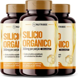 3 x Silício Orgânico 500mg 180 Cápsulas