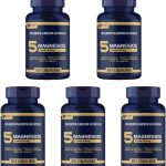 5 Magnésios 500mg 300 Cápsulas Muwiz - 5 Potes Com 60 Cápsulas Cada