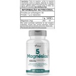5 Magnésios – Fórmula Completa com Óxido, Sulfato, Taurato, Bisglicinato e Malato – Alta Absorção – 120 Cápsulas kit com 2 Frascos - Imagem 2