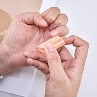 50 peças de lixa de unha, lixa de unha e tampões laranja
