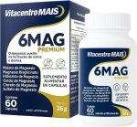 6 Mag Premium 6 Tipos De Magnésio Alta Absorção 60 Cápsulas