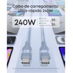 Anker Cabo USB-C para USB-C (tipo C), 240W Carregador rápido tipo C para iPhone Série 15/16/17, Xiaomi, Samsung, MacBook Pro e mais (0,9m, Upcycled-Braided) - Imagem 2