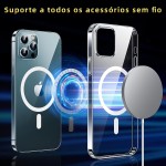 BEMMY Capa Capinha Para iPhone, Capa Para iPhone 15 Compatível com Mag-safe Transparente - Imagem 2