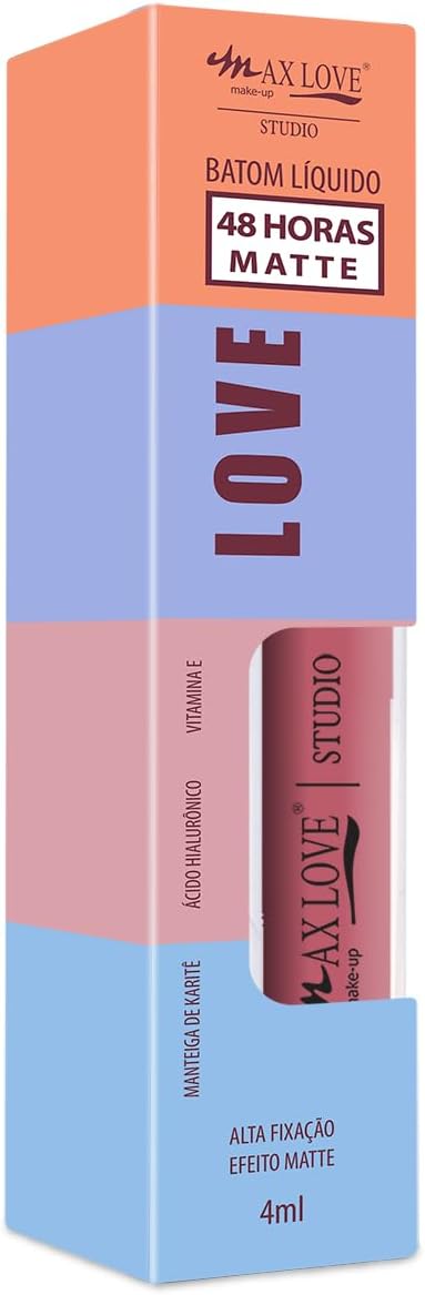 Batom-Liquido-Matte-48H-Max-Love-Fixacao-Surreal-Nao.jpg Batom Líquido Matte 48H Max Love - Fixação Surreal, Não Transfere, Cor 277, Maquiagem Boca, Cosméticos