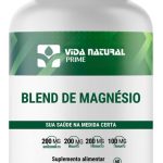 Blend de Magnésios 60 Cápsulas Equilíbrio Muscular Neurológico e Cardiovascular Vida Natural Prime