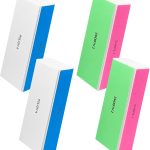 Bloco de polimento de unhas de 4 vias (4 peças), blocos de polimento de unhas para unhas naturais e acrílicas, polidor de lixa de unha 120/240/600/3000 grão para polimento de brilho