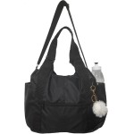 Bolsa Feminina Nylon Tactel Academia Trabalho Escolar Faculdade praia piscina casual dia dia passeio esportiva grande espaçosa moda alçatransversal e ombro lateral - Imagem 2