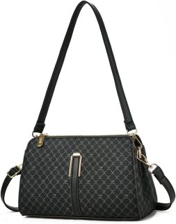 Bolsa Feminina Pequena de Mão, Transversal e Ombro - Bolsa Estilosa com Grande Capacidade, Aparência Sofisticada para Dia a Dia