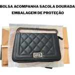 Bolsa Feminina Transversal|Alça Corrente|Matelassê|Luxo|Pequena|Tiracolo|Festa|Casamento|Clutch|Lateral|Elegante|Couro Ecológico|Ombro|Shoulder|Casual|Social - Imagem 2