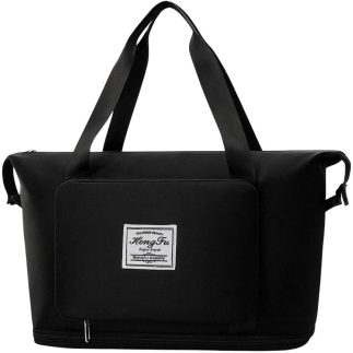 Bolsa Mala Dobrável Expansível e Impermeável Oxford – Ideal Academia e Viagem • Compartimento para Tênis/Roupas Molhadas • Alças Mão e Tiracolo Reforçadas