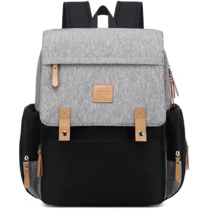 Bolsa Maternity Land modelo Luxury Premium Cinza Preto