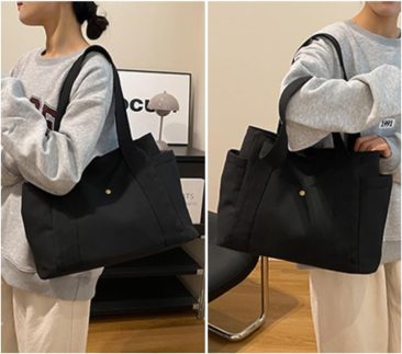 Bolsa de Lona Feminina de Ombro Forrada Faculdade Passeio e Trabalho