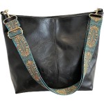 Bolsa de couro PU grande, bolsa tiracolo feminina, bolsa de compras, bolsa de ombro de grande capacidade para viagem, preta