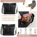 Bolsa de couro PU grande, bolsa tiracolo feminina, bolsa de compras, bolsa de ombro de grande capacidade para viagem, preta - Imagem 2