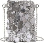 Bolsa de ombro com glitter, bolsa transversal reversível de lantejoulas, para mulheres, vestido de noite, tamanho médio