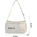 Bolsa de ombro feminina espaçosa com vários bolsos, bolsa tiracolo casual feminina para trabalho e viagens - Imagem 2