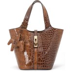 Bolsa feminina de couro vegano, bolsa de ombro com alça superior e bolsa pequena removível