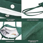 Bolsa feminina de veludo cotelê, bolsa de ombro de grande capacidade com bolso interno para viagens, trabalho, compras, bolsas de lona - Imagem 2