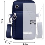 Bolsa transversal pequena para mulheres - Mini bolsas de telefone com alça transversal e carteira - bolsa de braço de nylon - Imagem 2